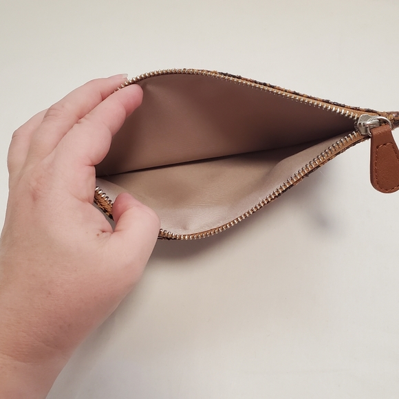 Women's Travel Makeup Bag with Zipper Small Snake Print Clean - Picture 4 of 7